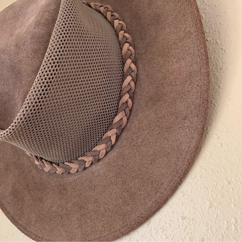 Henschel Hat Company, Brown Wrangler Leather Breezer Size Large - Picture 4 of 10